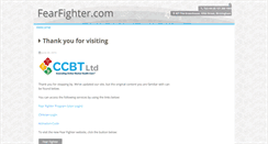 Desktop Screenshot of fearfighter.com